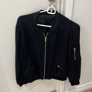 Black Zara Bomber Jacket